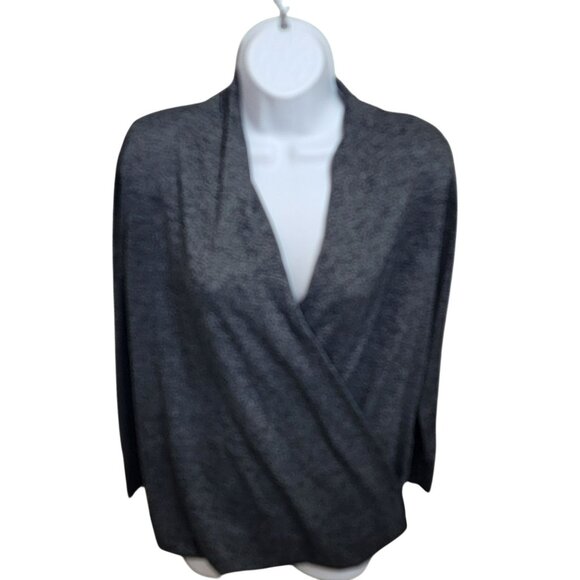 Motherhood Nursing Wrap Sweater, Women M, Pebbled Gray, Long Sleeve, EUC - Picture 1 of 12